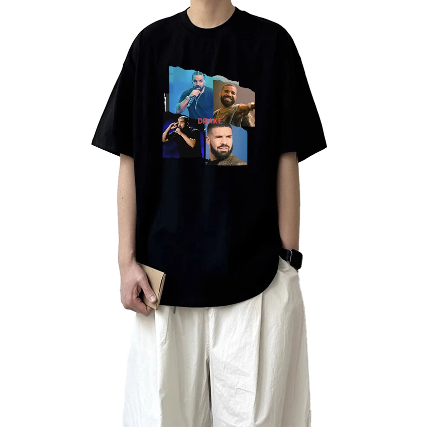 

Trend New In Drake Tour Graphic Print Oversized t-shirt Street Hip Hop Men Women Cotton short sleeve T shirt Unisex vintage Top