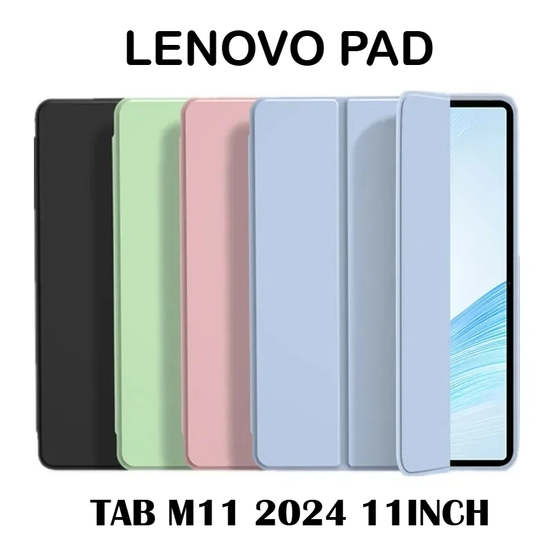 

Case for Lenovo Tab M11 Case 11 Inch TB330FU Official Liquid Silicone Smart Cover for Xiaoxin Pad 11'' 2024 TB331FC Table Funda