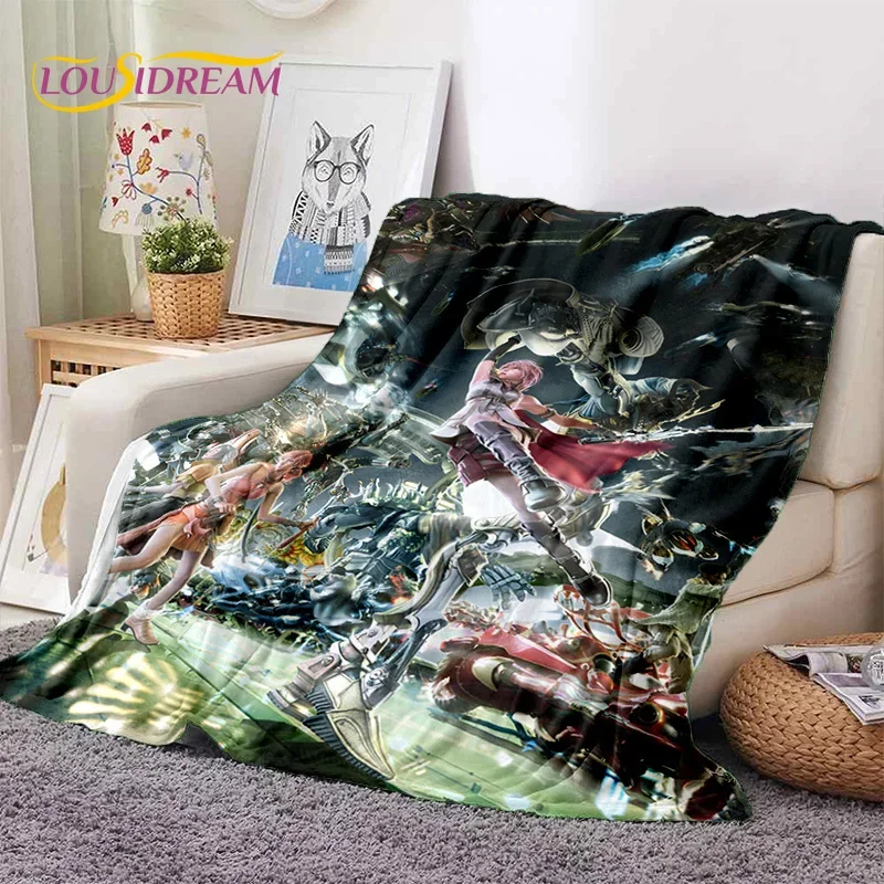 Final Fantasy Series Games Soft Flannel Blanket for Beds Bedroom Sofa Picnic,Throw Blanket for Cover Outdoor Leisure Nap Gift