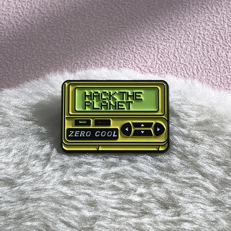 Hackers Movie Classic Zero Cool Enamel Pin Hack the Planet Brooch Creative Lapel Badge Jewelry Accessories Metal Hat Shirt Gift