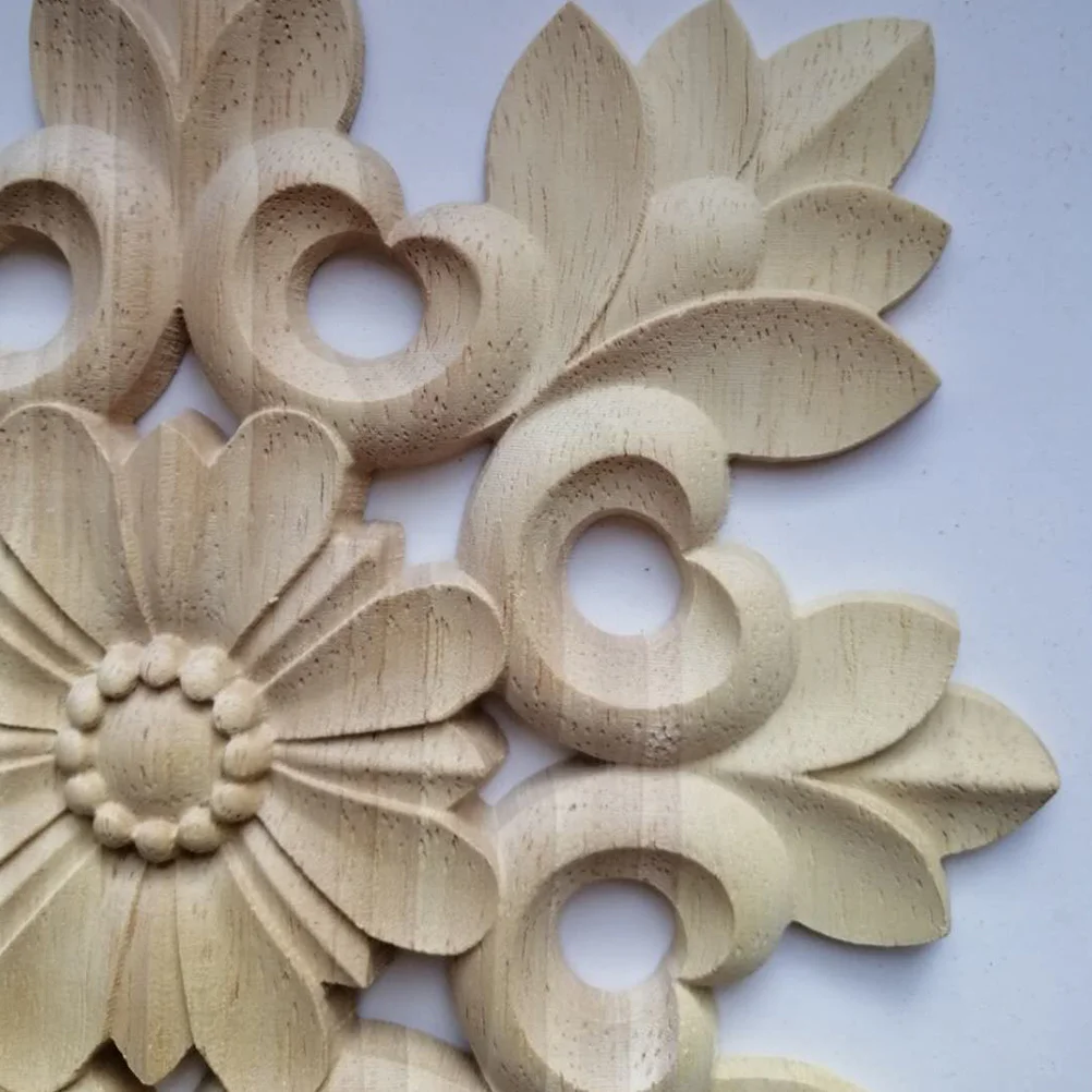 

Flower Carving Wooden Slices Decor DIY Crafts Accessories Creative Party Decoration Wooden Slices