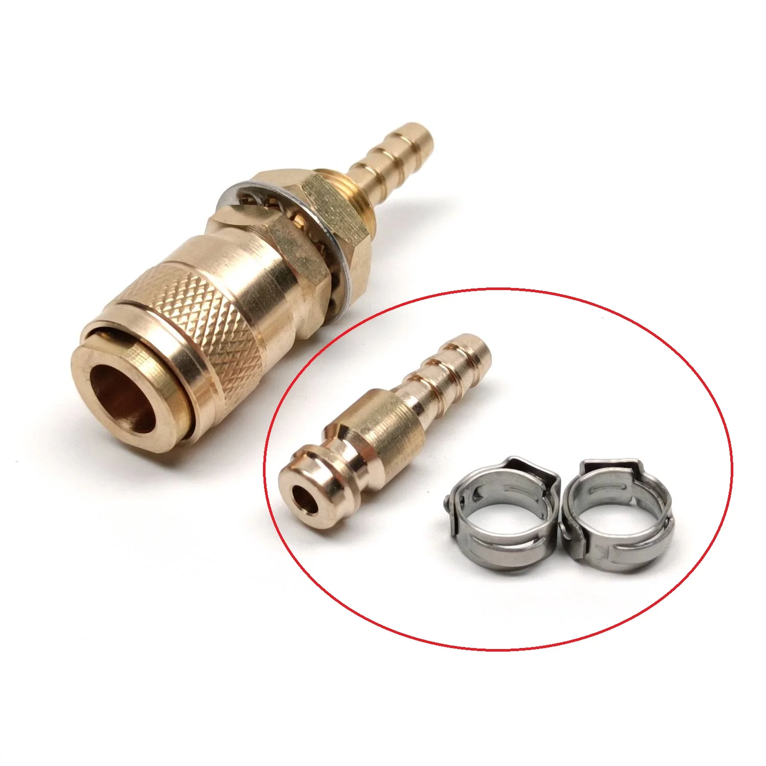 Fit Inside 5mm Outside 8mm Hose Pipe Water Cooled Gas Adapter Quick Connector 501D WP-18 TIG MIG Welder Part Welding Torch Plug