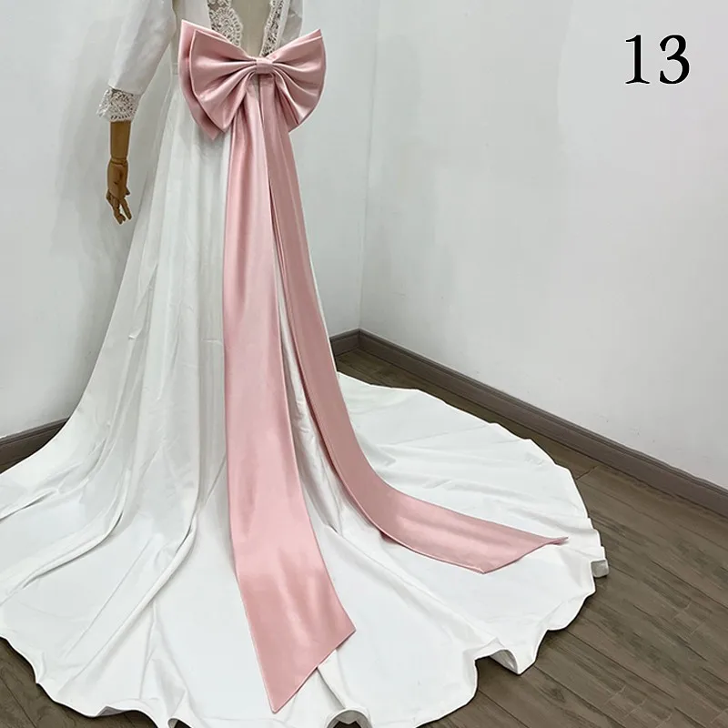 1PC Big Bowknot Elegant Wedding Dress Belt Lightweight Detachable Bowknot Waist Decor DIY Handmade Bowknot Dress Accessories image 4