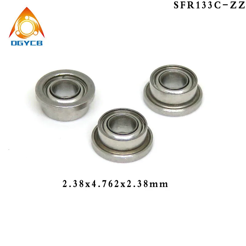 10szt SFR133 ZZ 2.38x4.762x2.38 mm ABEC7 Hybrydowe łożysko ceramiczne z kołnierzem ze stali nierdzewnej R133 FR133 SFR133C Z Si3N4 Łożysko kulkowe z kołnierzem