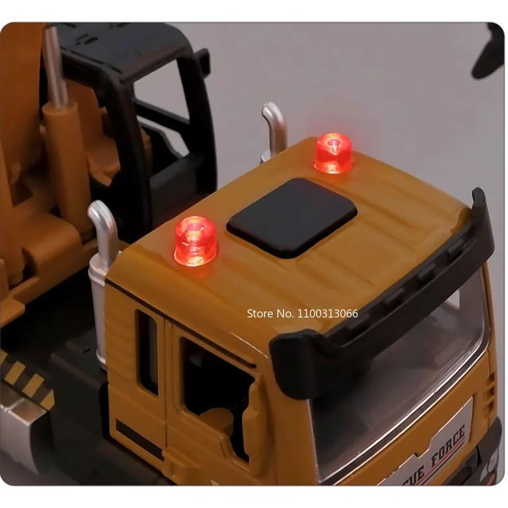 1:32 Alloy Diecasting Cement Mixer Toys Cars Models with Light Sound Pull Back Miniature Excavator Vehicles Child Birthday Gifts