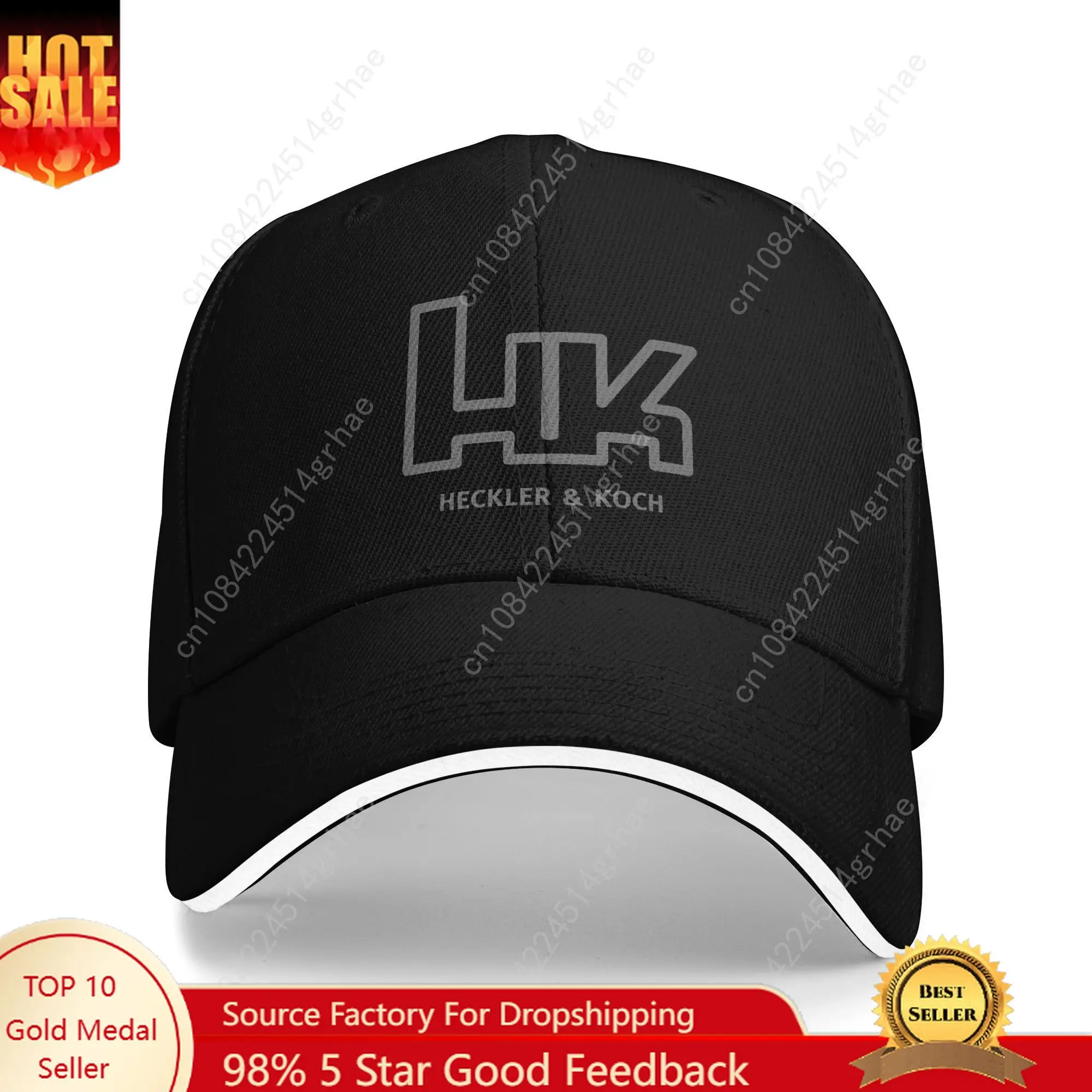 

Heckler and Koch Firearms Baseball Cap Grey Dark Unisex-Teens Print Trucker Hat Summer y2k Cute Kpop Rock Breathable Snapback