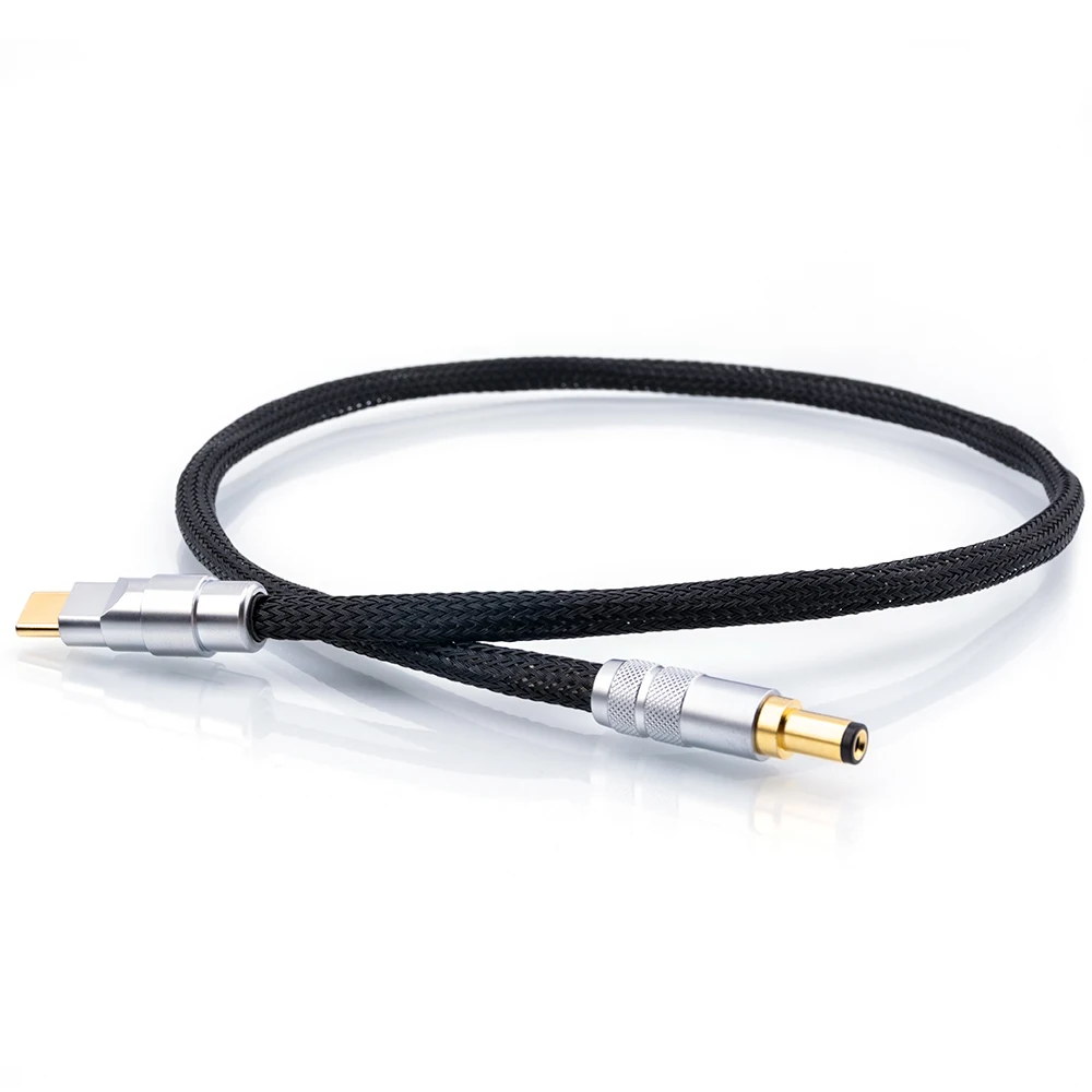 Posrebrzany kabel zasilający OCC High-fidelity Hifi DC USB typu C do 5,5 mm -2,5/2,1 Zasilacz Kabel do ładowania Wtyczka Dc Jack
