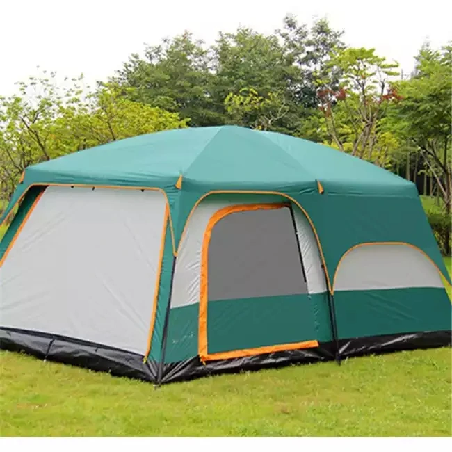 Large Deluxe Double Deck 2 Bedrooms 1 Living Room 5-8 People Family Camping Outdoor Waterproof Tent