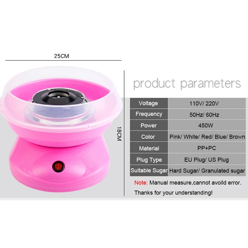 Elektrische DIY süße Zuckerwatte Hersteller Mini tragbare Baumwolle Zucker Fee Zahnseide Marshmallow Maschine für Kinder EU Plug