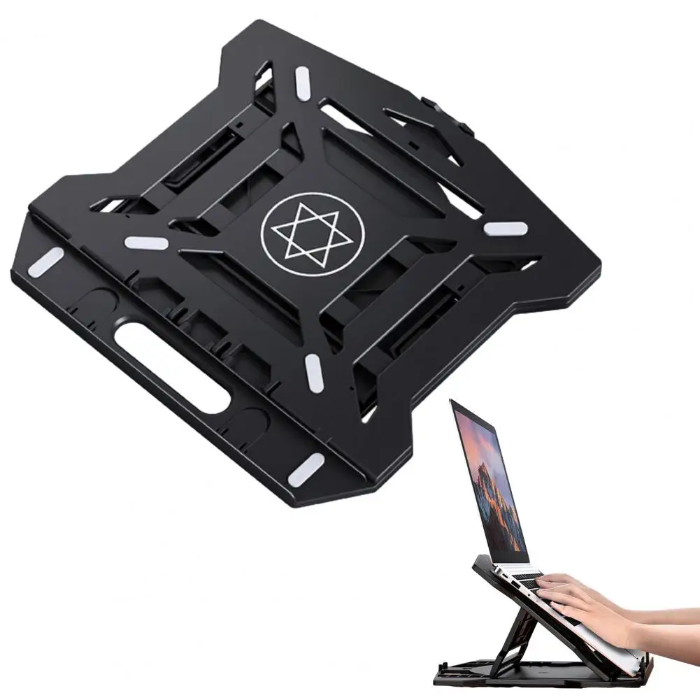 Verstellbarer Laptop-Ständer, hohe Stabilität, stark belastbar, kompakt, tragbar, mit mehreren Winkeln, drehbar, rutschfester Notebook-Halter