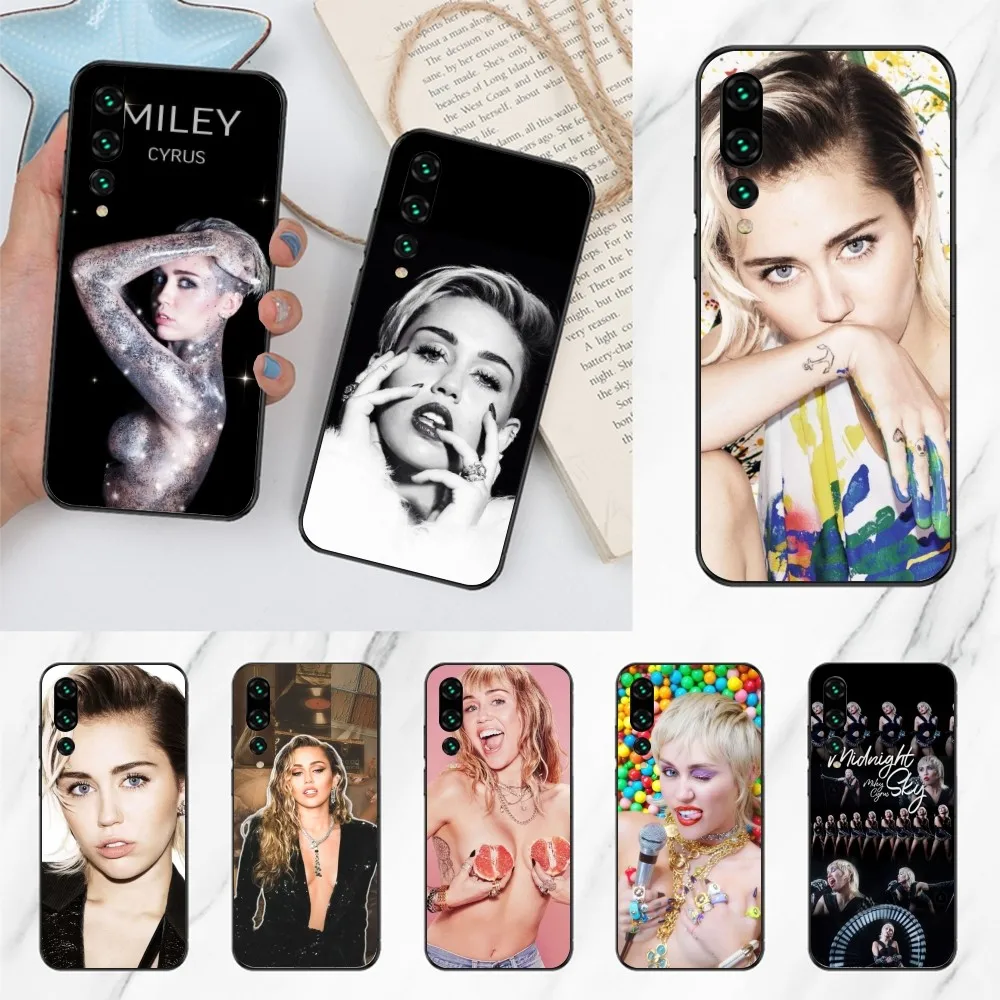 Cool Miley Cyrus Mobile Cell Phone Case for Huawei P50 P40 P30 Pro Lite P Smart 2021 2019 Magic 3 Black Soft Phone Cover Funda