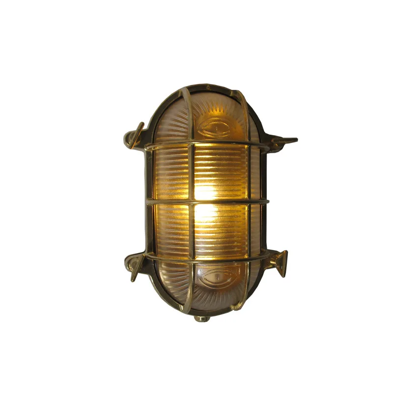

Yafeng high-end brass retro wall lamp, villa outdoor indoor aisle bath