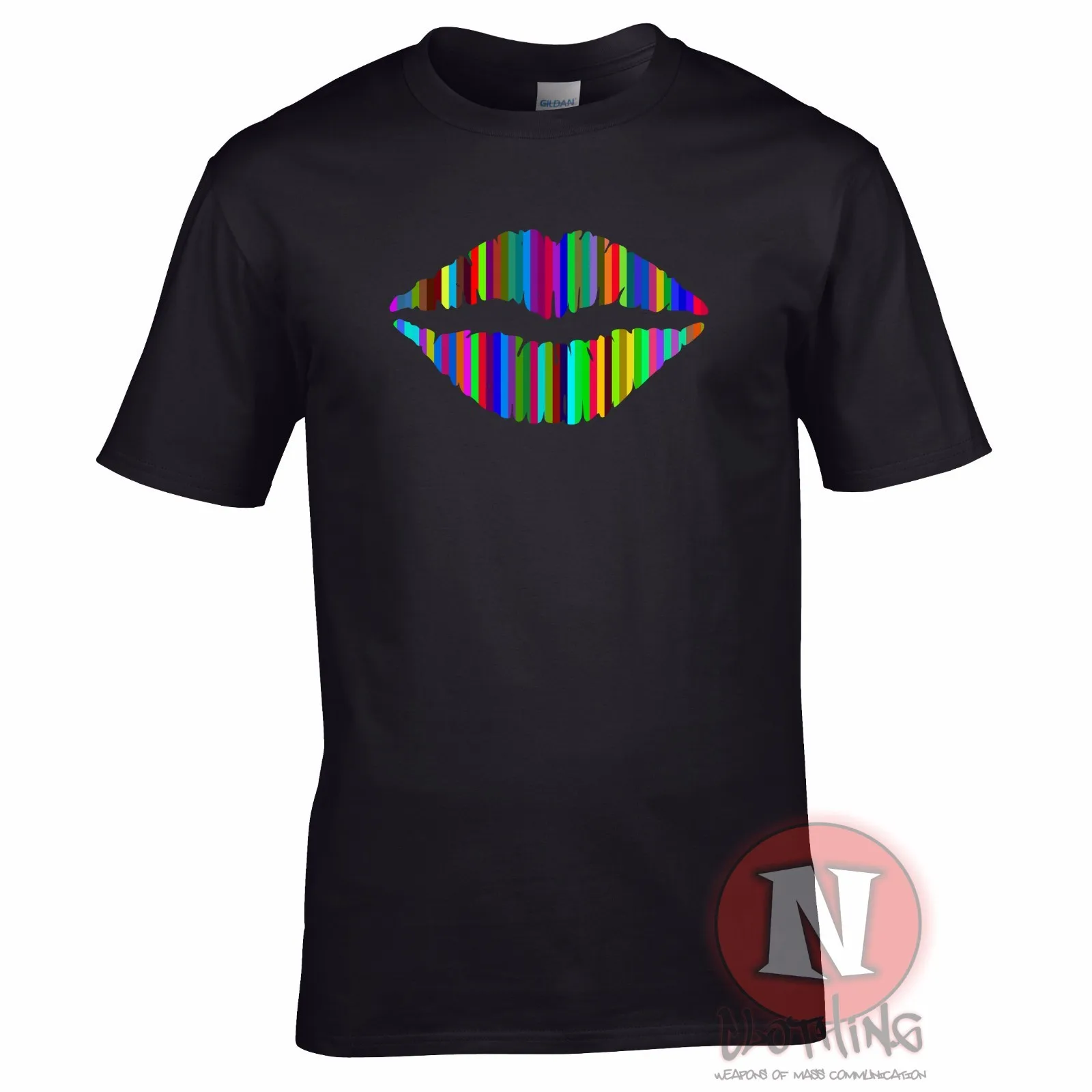 Arcoiris Kiss Camiseta Dj Techno Lgtbq Club Música Dance Rave Festival Retro