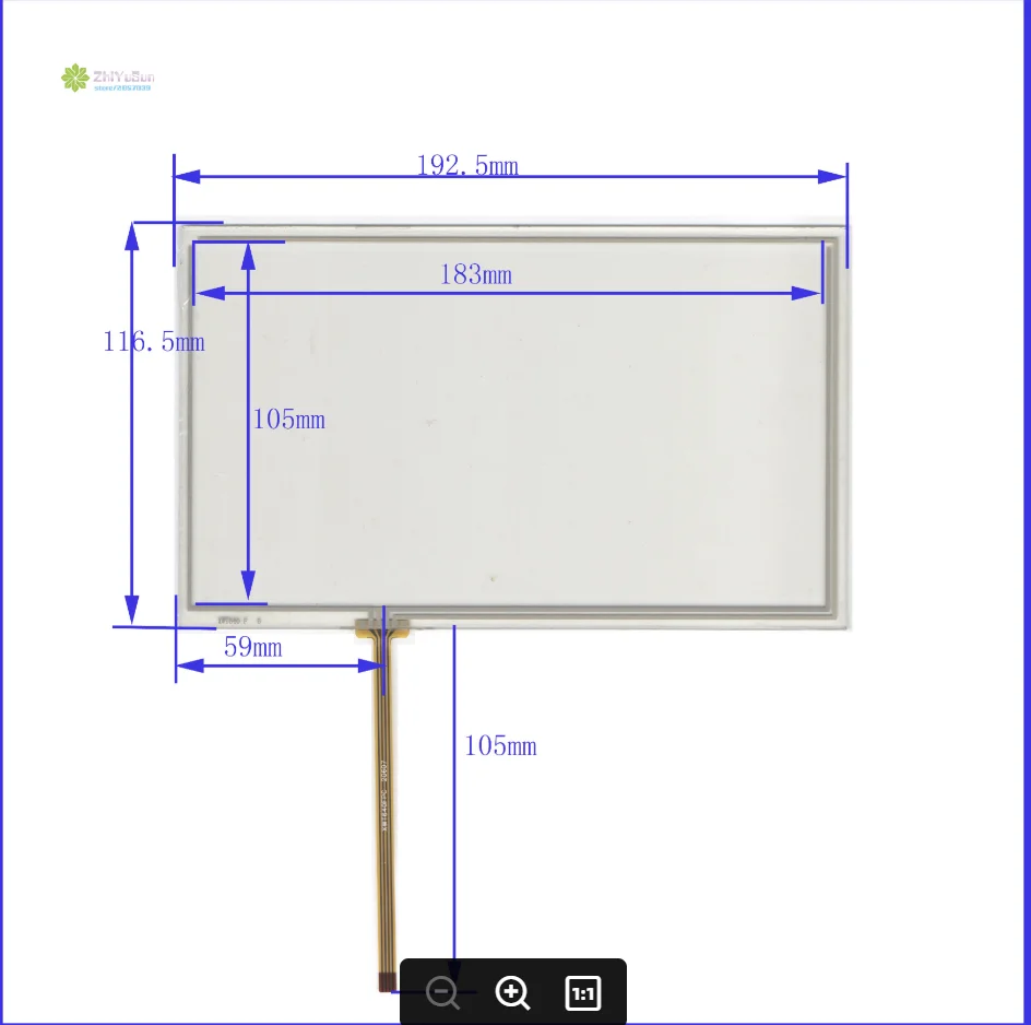 ZhiYuSun HST-TPA8.0CS this is compatible Touch Screen 8 inch  glass  for industry applications  for GPS Car