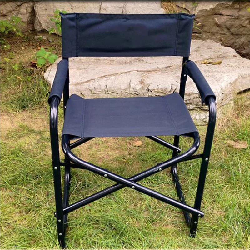 DD 10PCS Outdoor Aluminum Folding Chair Custom Logo Portable Oxford Fabric Camping Beach Hiking Picnic Seat Fishing Tools Chair