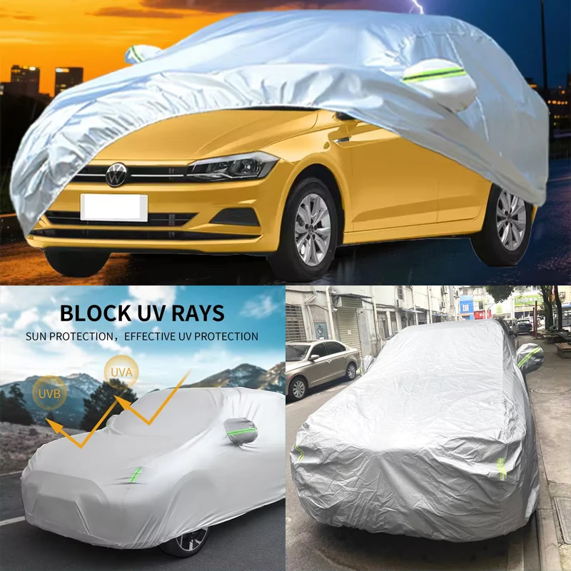 

For Volkswagen Polo Outdoor Protection Full Car Covers Snow Cover Sunshade Waterproof Dustproof Exterior Car Accessories