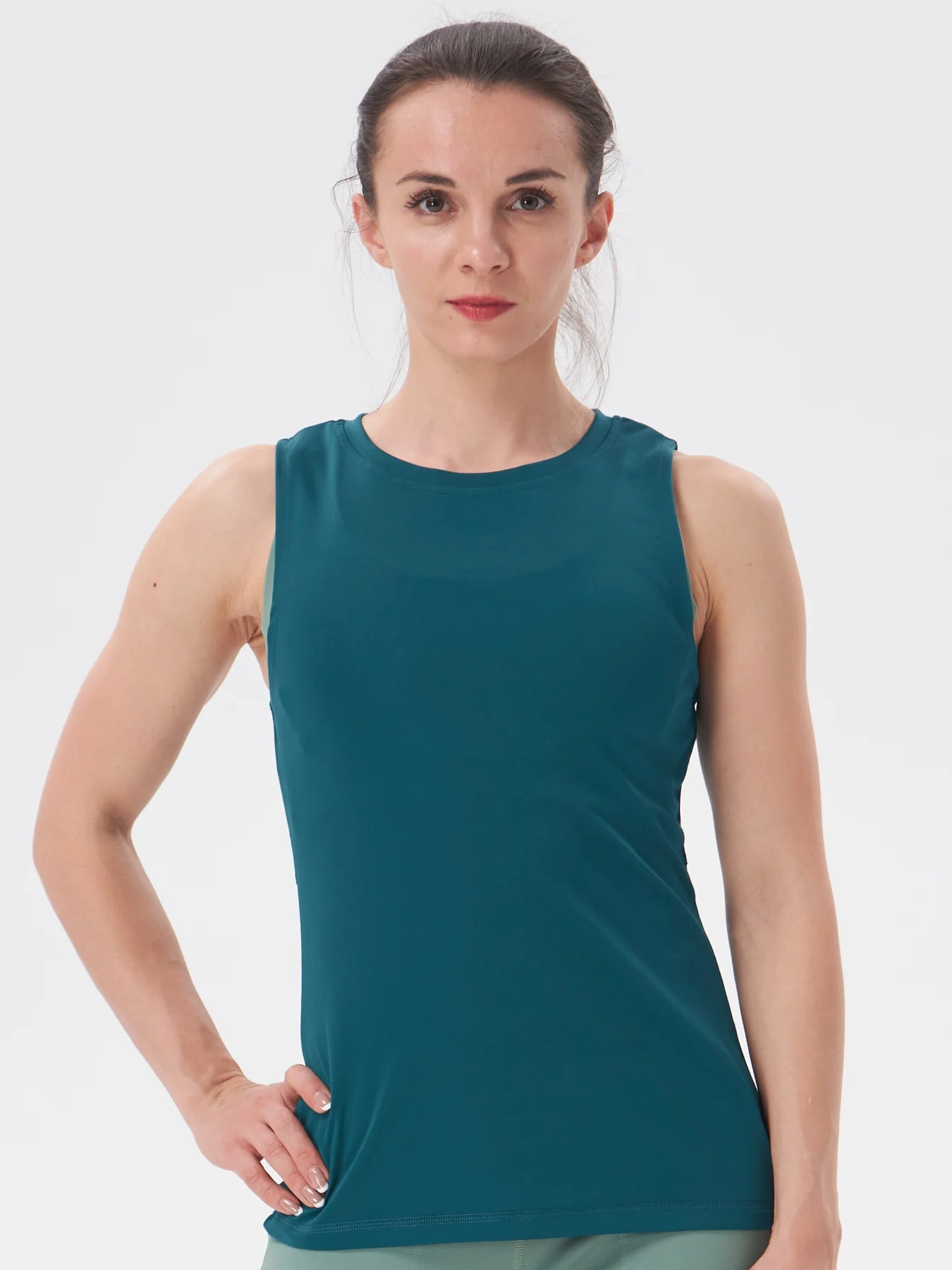 Women's Sleeveless Running Tops Solid Tank Top for Tennis Yoga Padel Shirt Breathable Activewear Tshirts Back Design Clothing