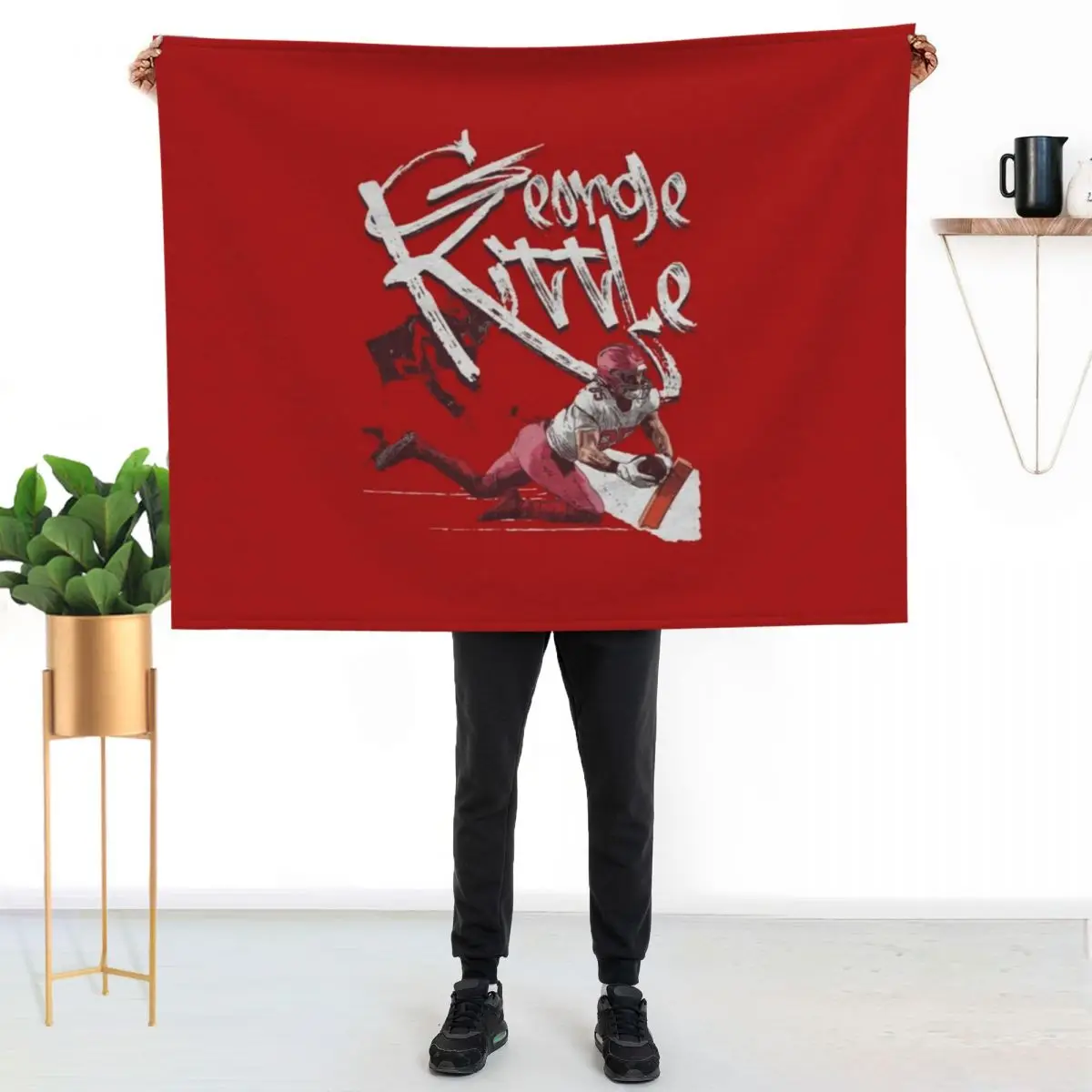 George Kittle Throw Blanket manga funny gift Decorative Sofa valentine gift ideas Loose Comforter Blankets