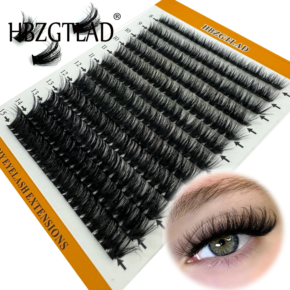 60D 80D Mixed Tray Individual Lashes 3D Russia Volume Eye Lashes 0.05 Soft Natural Lashes Mink Lash Cluster False Eyelashes