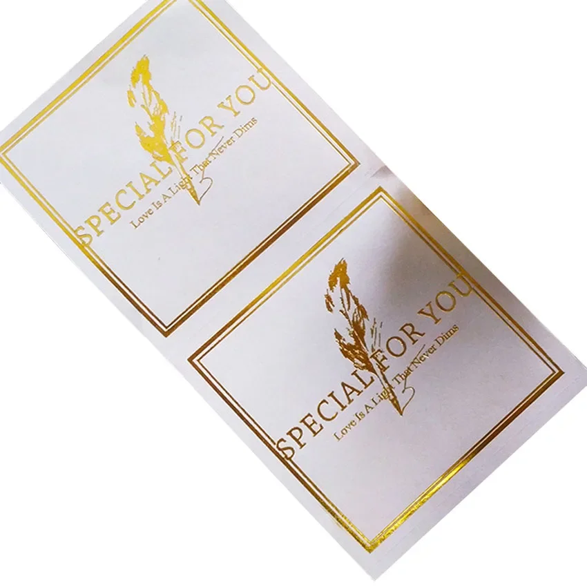 60pcs/pack Hot Stamping Design Square White SPECIAL FOR YOU DIY Deco Gift Sealing Sticker