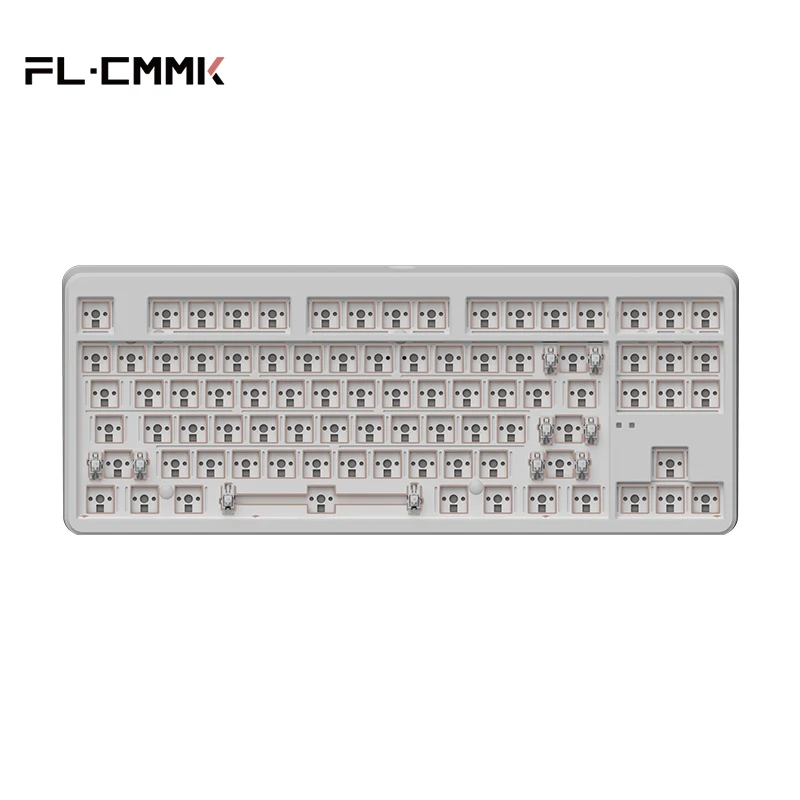 FL · ESPORTS X80 Kit Keyboard kustom DIY, Keyboard mekanis pengganti panas 87Key RGB dengan pelat pemosisian ganda pengenalan otomatis Mac/Win