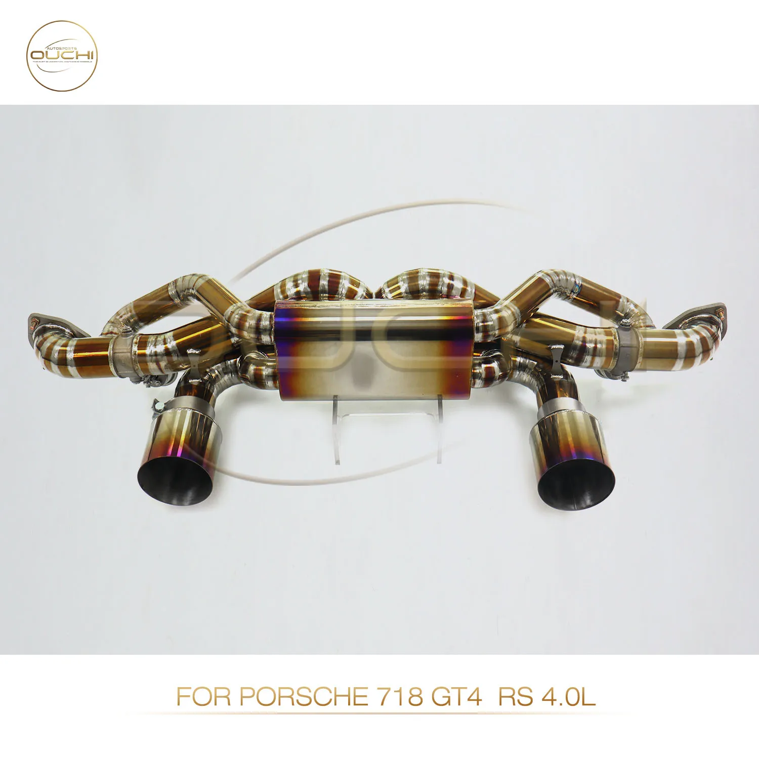 

OUCHI High Precision Machining Titanium Alloy Exhaust Catback For Porsche 718 GT4 RS 4.0L With Muffler Vaccum Valve