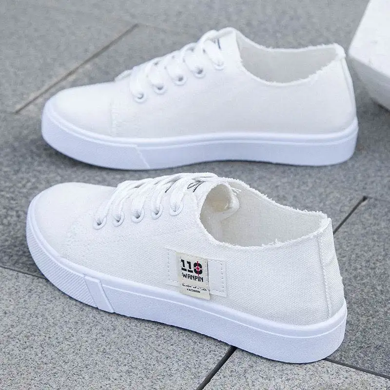 

Breathable Canvas Sneakers Women's Flat Bottom Soft Bottom Summer New Style Casual Shoes Comfortable Sports Shoes for Students