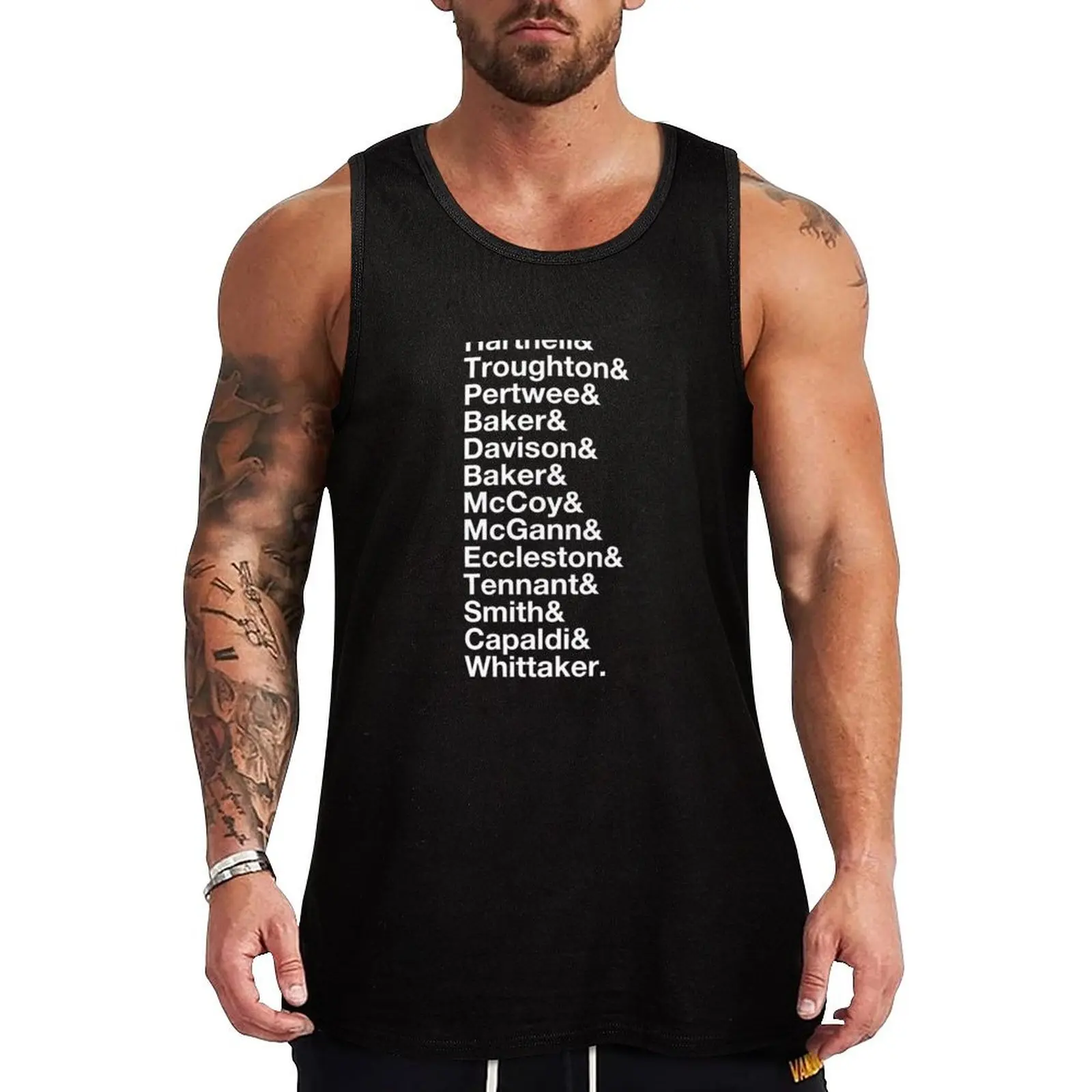 The 13 Doctors - Hartnell to Whittaker Tank Top Men's tops gym for men