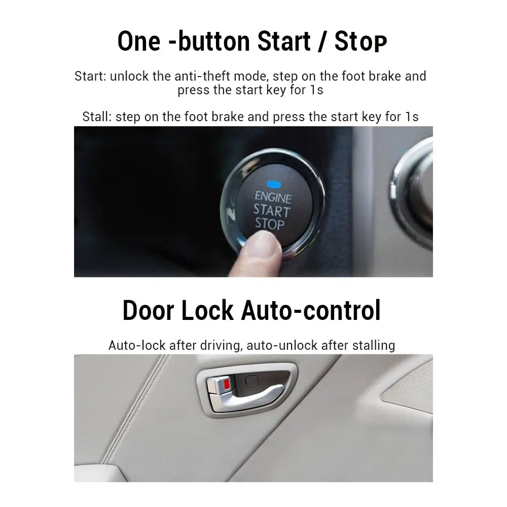 12V Car Passive Keyless Entry Remote Engine Start & Stop System