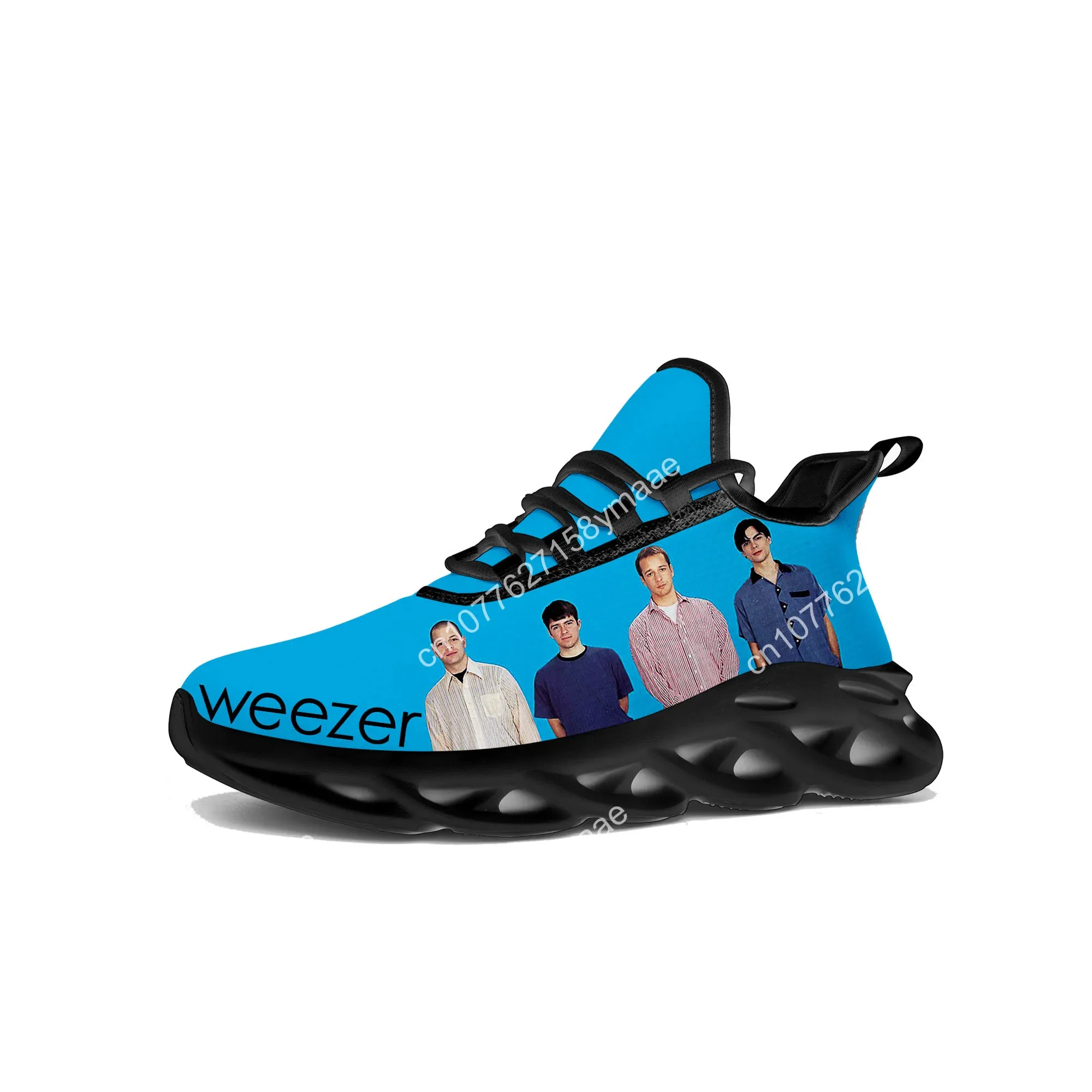 

Weezer Band Pop Flats Sneakers Mens Womens Hot Hip Hop Rapper Sports Running Shoe Sneaker Lace Up Mesh Footwear Tailor-made Shoe