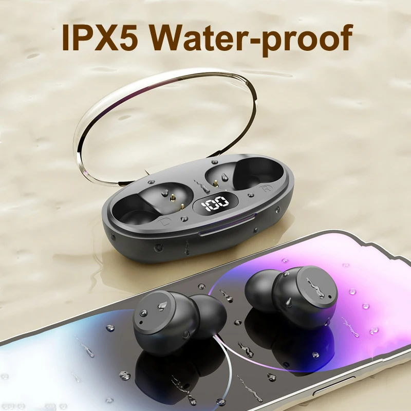 NVAHVA-Fone de ouvido Bluetooth sem fio com estojo de carregamento, fone mãos livres para iPhone, Android, Smart Phone Driving