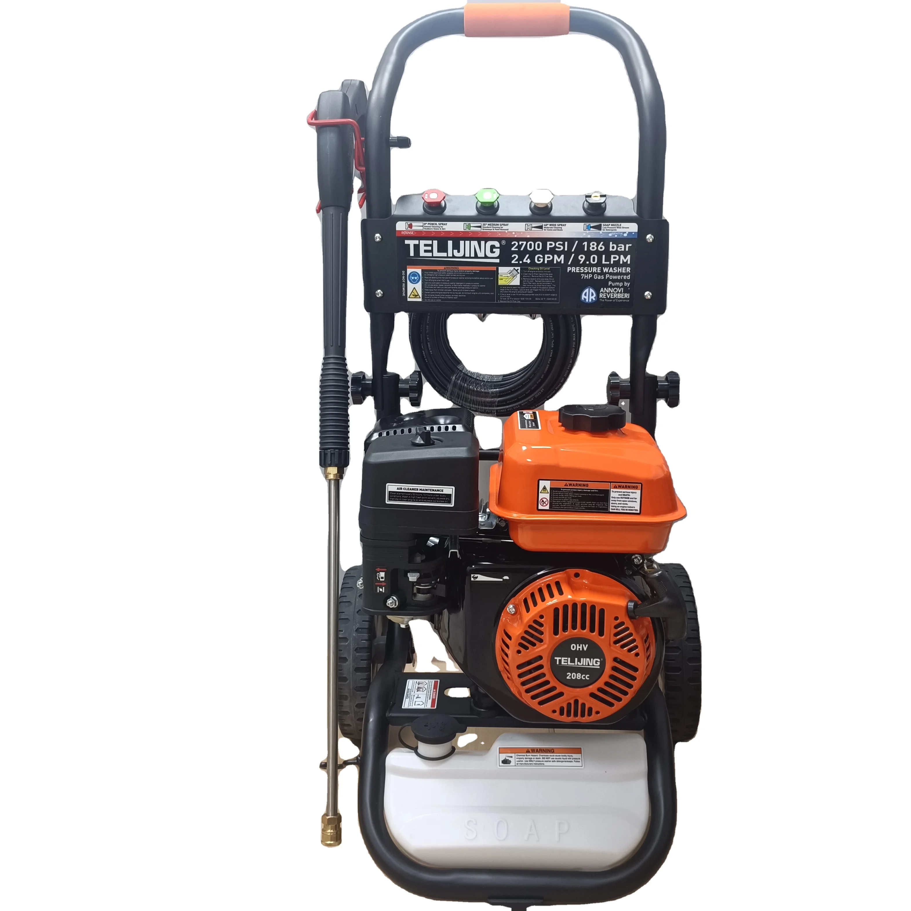 

Commercial Personal 2700PSI High Pressure Cleaner 7HP Fuel Pressure Cleaner 213bar 208cc Fuel High Pressure Washer