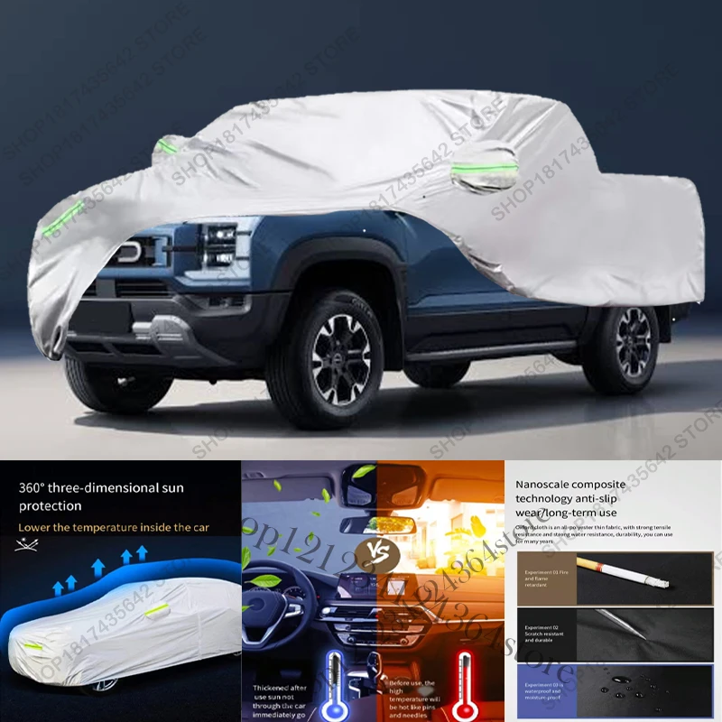 Volledige autohoes compatibel met BYD Shark (2024-2025) - Bescherming tegen zon, regen, UV-straling, stof, voor buiten en binnen.