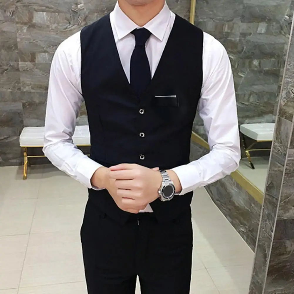 Terrific Vest All Match Anti-Wrinkle Wear-resistant Fit Male Waistcoat