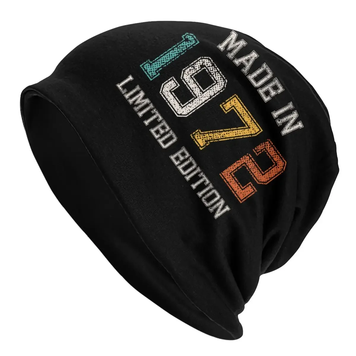 

Born In 1972 Bonnet Beanie Knitted Hats Men Fashion Unisex Adult Made in 1972 48th Birthday Gift Warm Winter Skullies Beanies