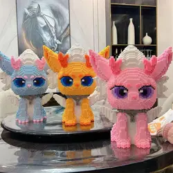 Water Dragon Princess Building Blocks for Children, Small Particle, Puzzle Assembly Toy, Ornament Gift for Girls, New, 50cm