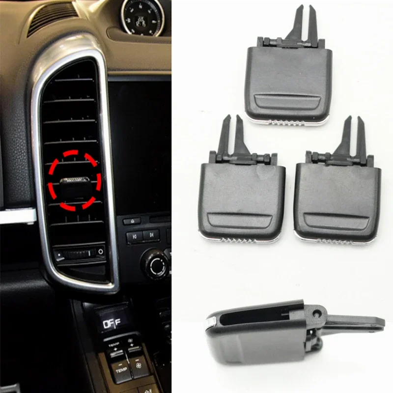 6 Pcs Front Rear Air Condition Vents Clips A/C Outlet Tab Clip For Porsche Cayenne 92A 2010 2011 2012 2013 2014 2015 2016 2017