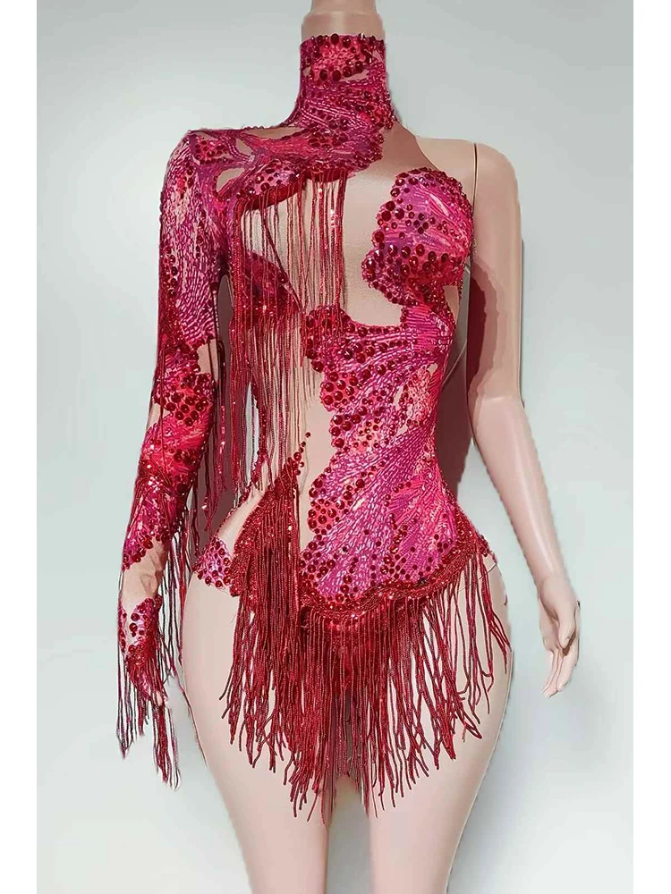 คุณภาพสูง Hot Stamping พู่เซ็กซี่เดี่ยวแขนยืดหยุ่น Jumpsuit 2025 ใหม่แฟชั่นที่กําหนดเองเสื้อผ้าสตรี