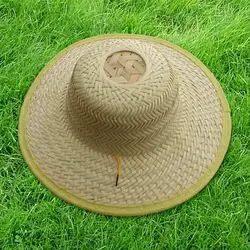 Bamboo Braided Hat Woven Cap Paddy Hat Crafting Farmer Hat for Outdoor Men Women