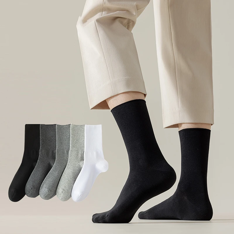 Men's Sock Spring Summer Pure Cotton Sweat Absorption Leisure Business Thin Tube Breathable Socks Source Manufacturers Wholesale