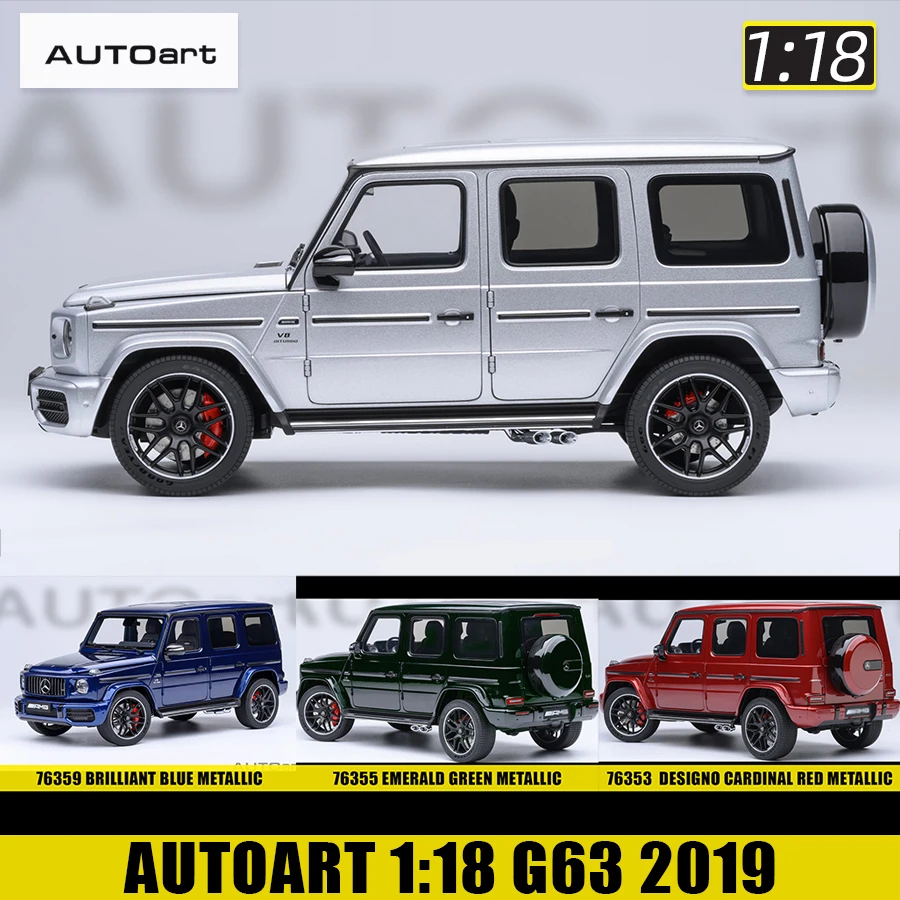

AUTOART New 1/18 scale G63 2019 Red, green, silver, blue car model Static display Collection Holiday gift