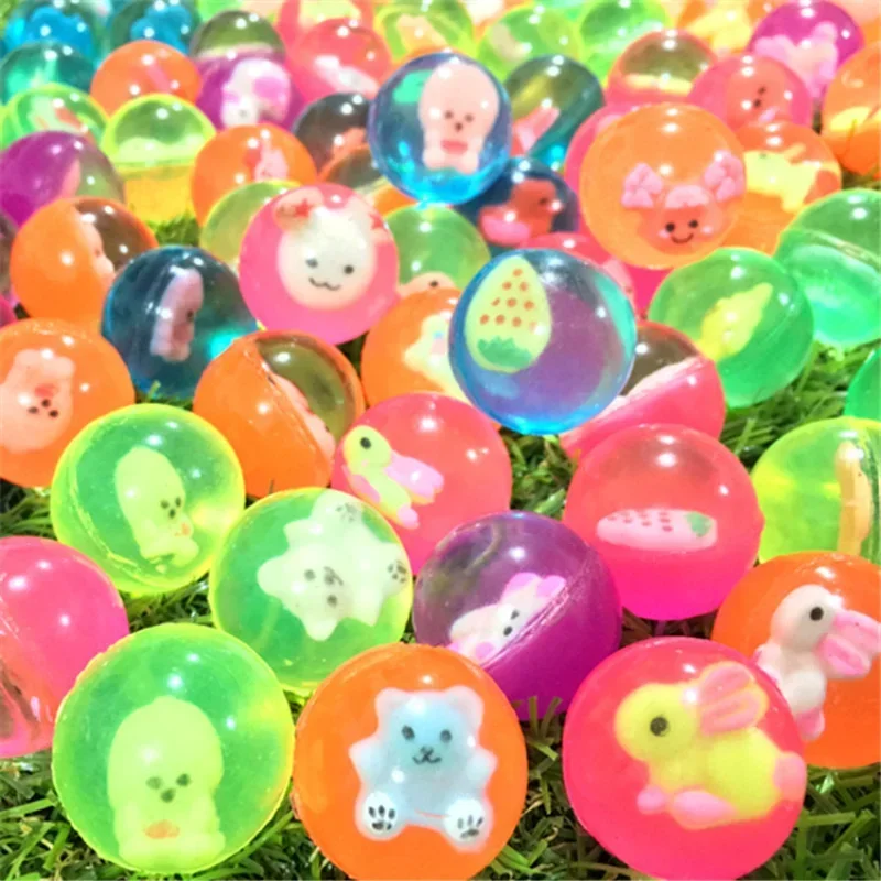 20個入り マルチカラー 25mm バウンスボール 弾むゴム製 浮遊するおもちゃボール 子供向け 楽しいピンボール バウンス玩具 ミックスパック