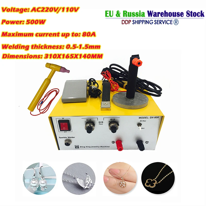 

DX-80A Pulse Spot Welding Handheld Laser Spot Welder-spot Welding Machine Gold Silver Jewelry Processing Tools 110V 220V 50/60Hz