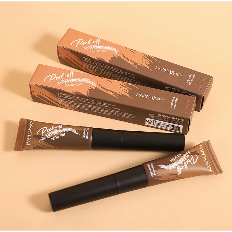 眉毛染料 5 色ピールオフ防水長持ち染料ナチュラルで着色しやすい初心者に優しい速乾性眉毛染料
