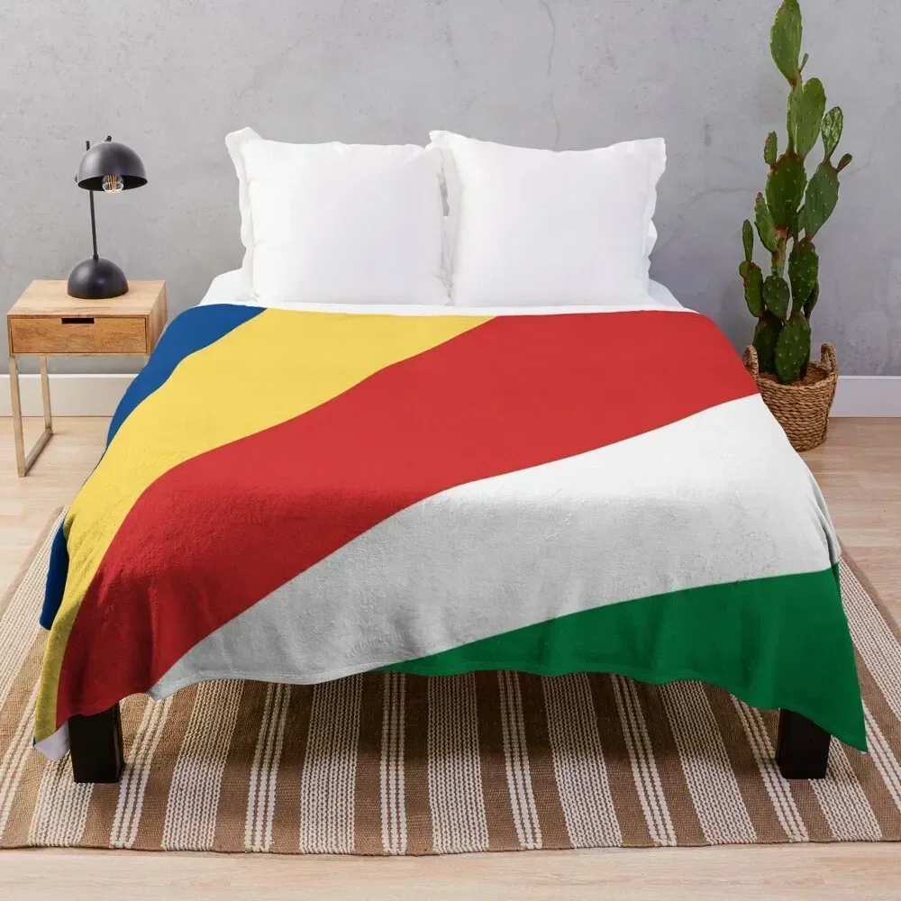 

Seychelles flag Throw Blanket Sofa Quilt Sofa blankets ands Soft Beds Blankets