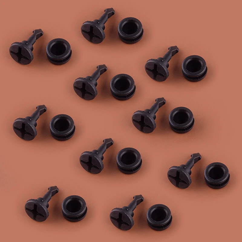 50 Sets Car Upper Engine Cover Plate Fixing Bolt Fastener N90801101 C60604 Fit For Audi VW Seat Skoda Black