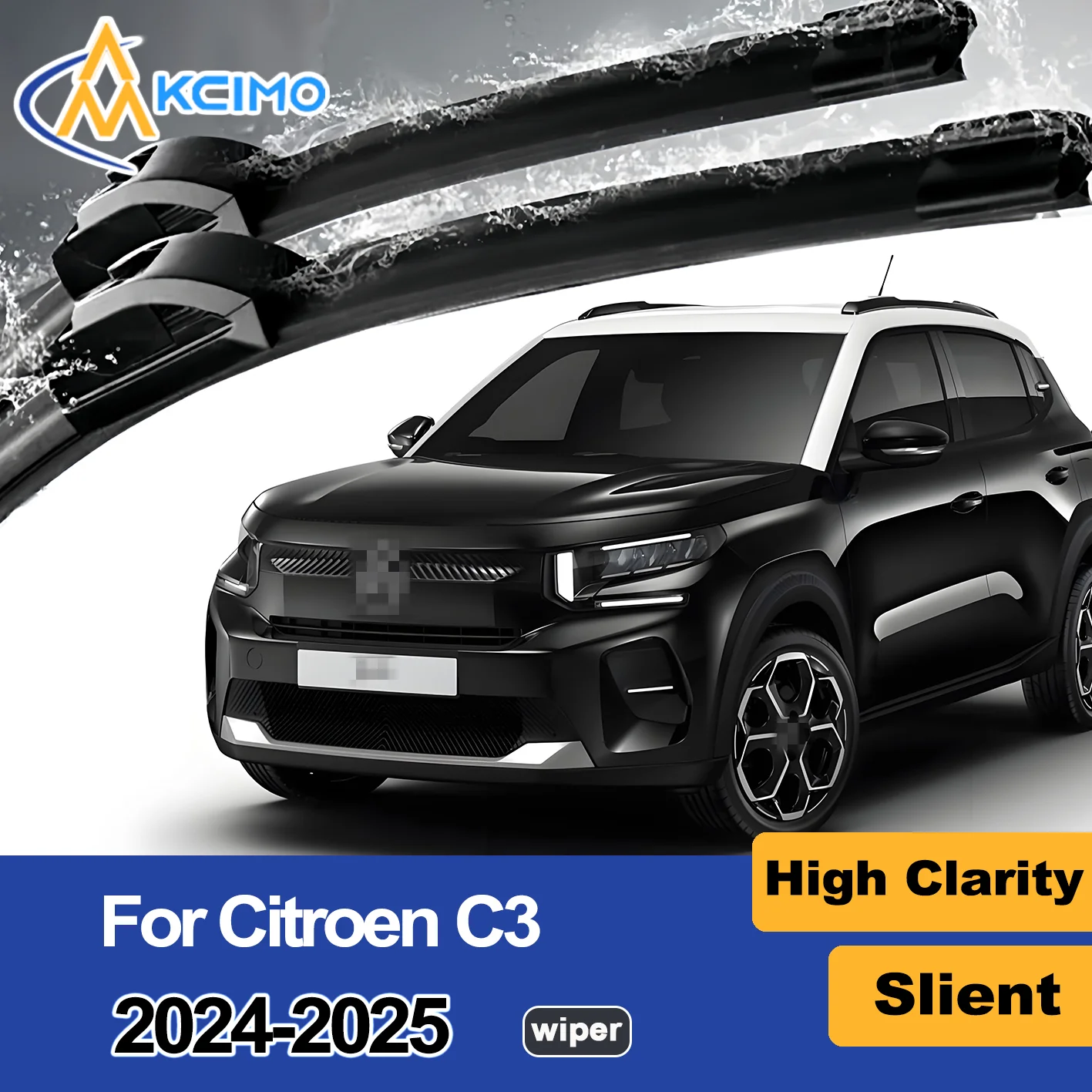 

2PCS New Front Windshield Wiper Blade for Citroen C3 CC21 2024-2025 Citroën ë-C3 (electric) Front Windshield Accessories 2025