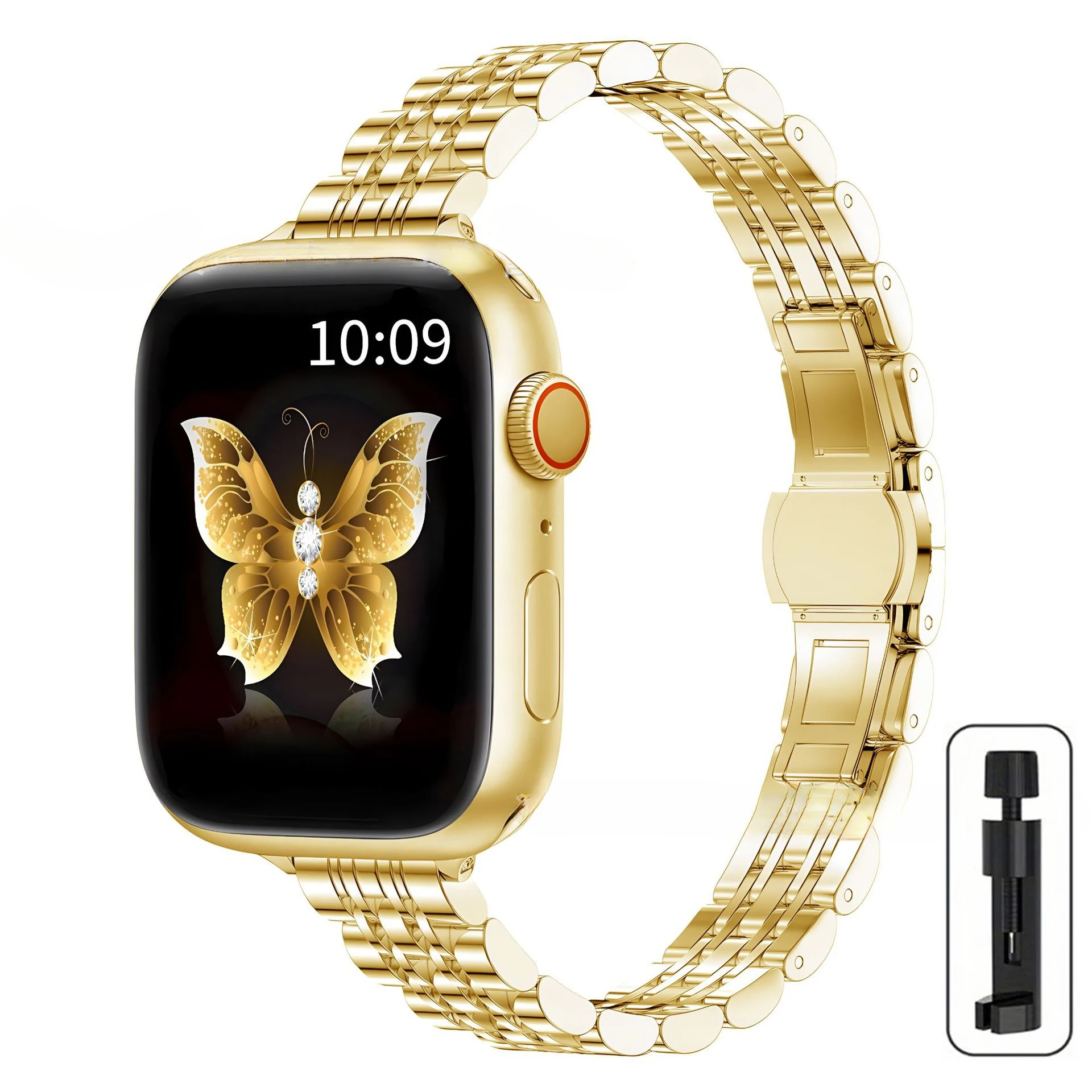 Roestvrij stalen band voor Apple Watch Ultra 2 Band 49 mm 42 mm 46 mm Metalen armband iWatch-serie 10 9 8 7 6 SE 5 4 3 Dames 45 41 mm