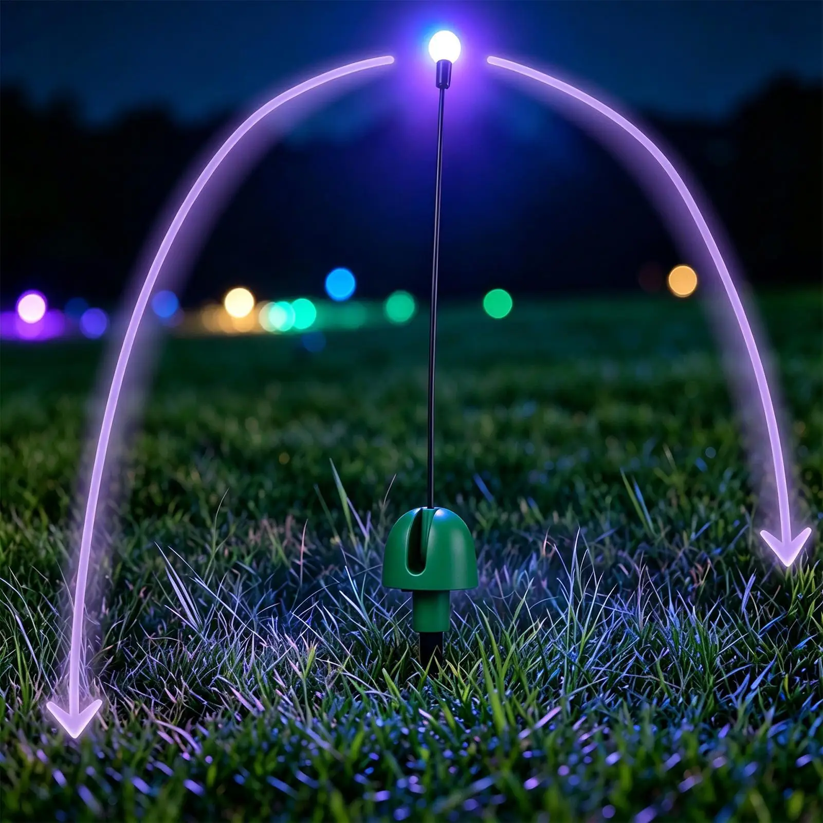 Swaying Yard Lights 4 Pieces Christmas Swing LED Stake Lights Yard Holiday Party Lighting For Outdoor Courtyard Patio Lawn