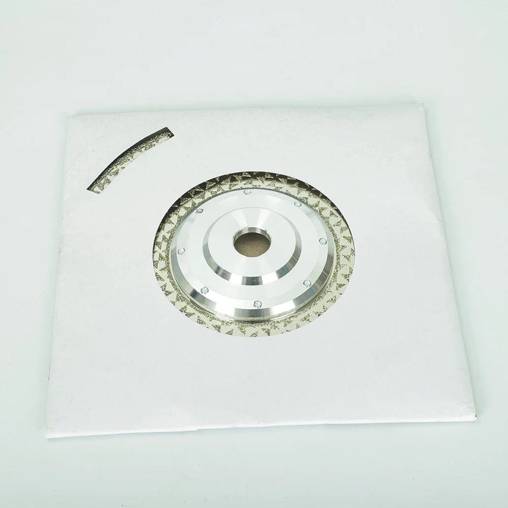 230mm Hole 22mm Silver Electroplated Diamond Cutting Disc Grinding Sheet Stone Concrete Quartz Marble Saw Blade Polishing Pad